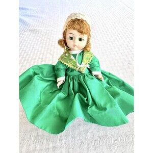 Vintage Madame Alexander Ireland Doll 8”‎ Sleep Eyes Red Hair Green Dress